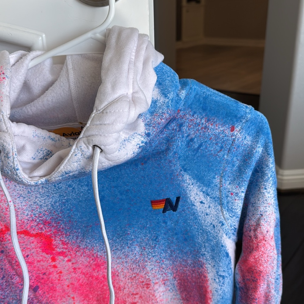 Aviator Nation rare new with tags tie-dye hoodie size medium - Picture 2 of 4